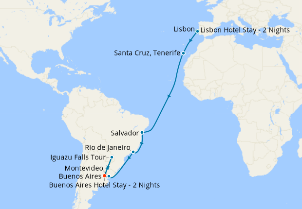 Cruise Itinerary Map