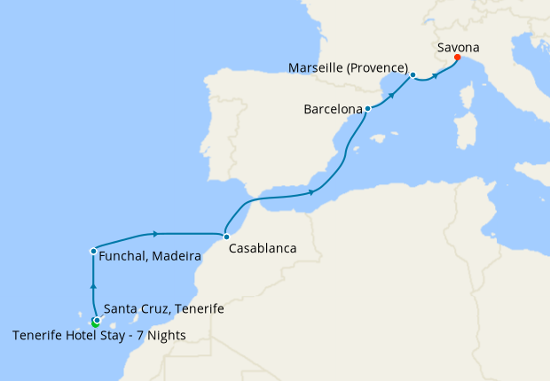 Cruise Itinerary Map