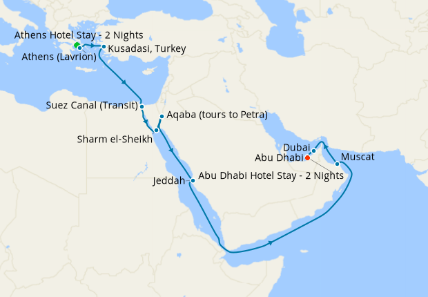 Cruise Itinerary Map