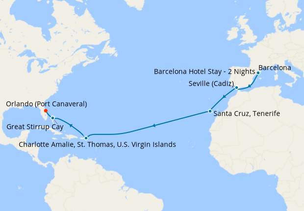 Cruise Itinerary Map