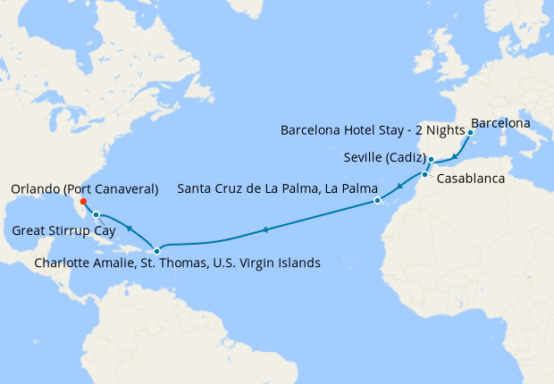 Cruise Itinerary Map
