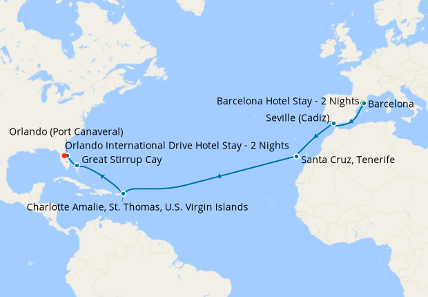 Cruise Itinerary Map