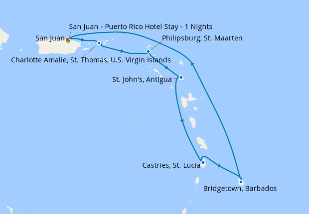 Cruise Itinerary Map