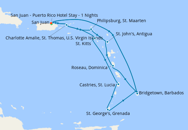 Cruise Itinerary Map