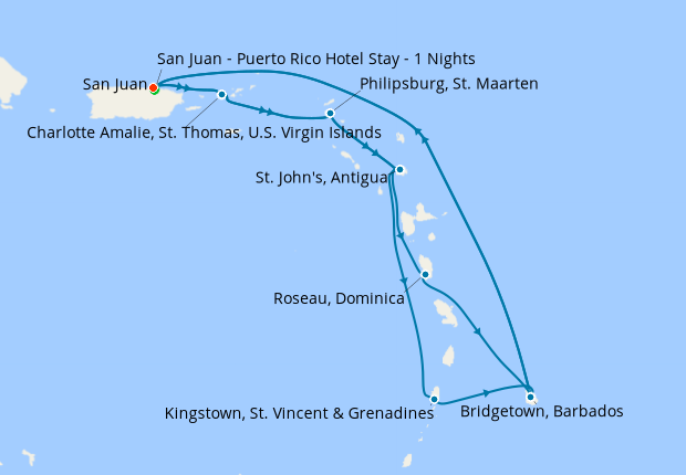 Cruise Itinerary Map