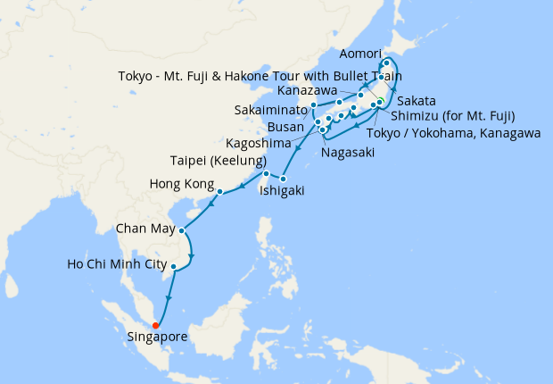 Cruise Itinerary Map
