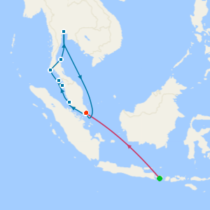 Balinese Delights, Singapore Sights, Malaysia & Thailand with Stays