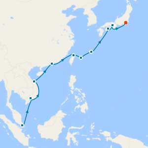 Singapore & Sentosa Stays, Vietnam, Hong Kong & Okinawa to Tokyo