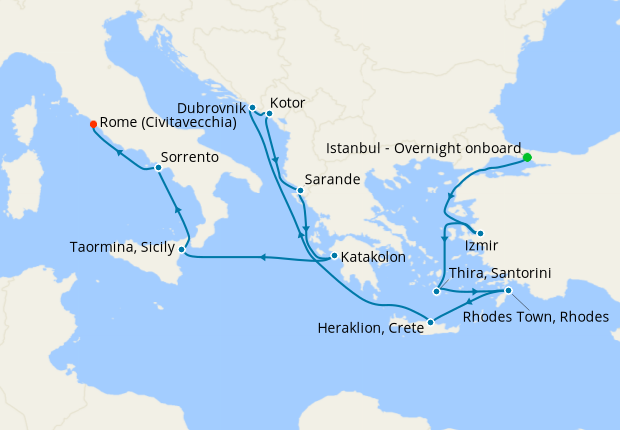 Cruise Itinerary Map