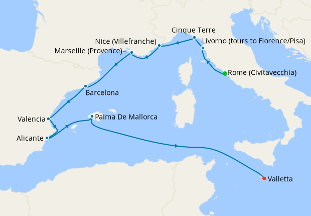 Cruise Itinerary Map