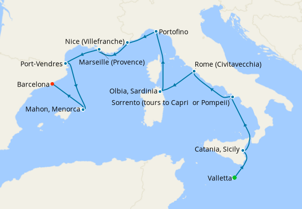 Cruise Itinerary Map