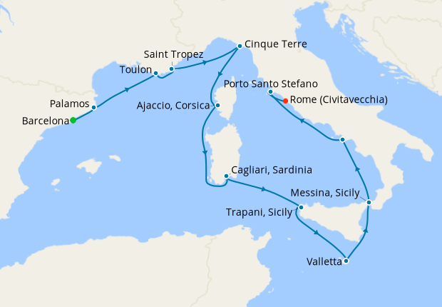 Cruise Itinerary Map
