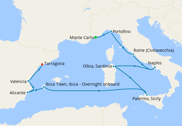 Cruise Itinerary Map
