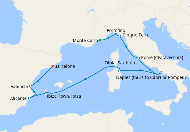 Cruise Itinerary Map