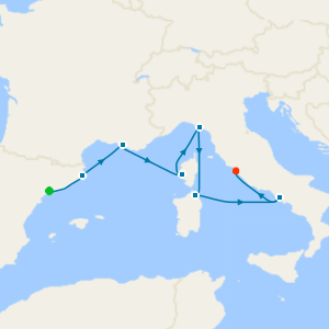 Costa Brave & Italy from Barcelona to Rome