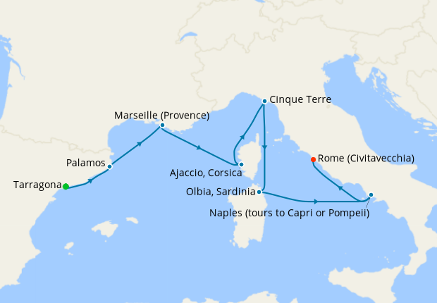 Cruise Itinerary Map