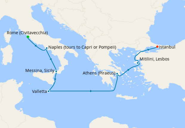 Cruise Itinerary Map