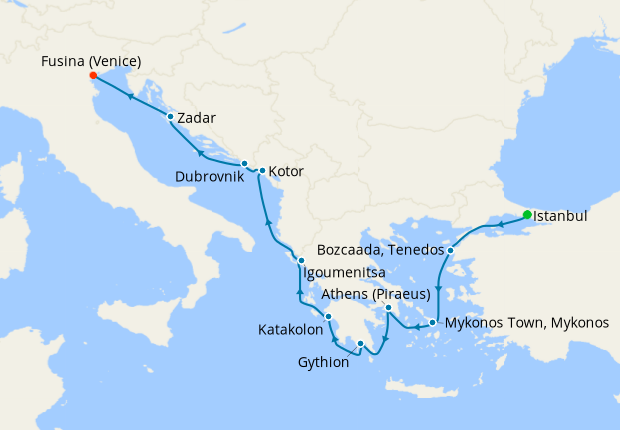 Cruise Itinerary Map