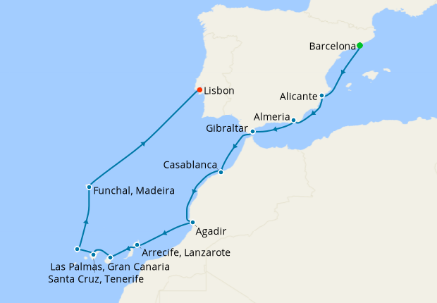 Cruise Itinerary Map