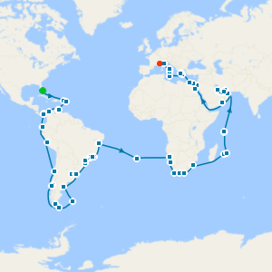 2028 World Cruise - An Ode to the Moment from Miami to Nice