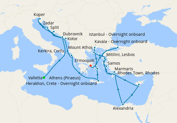 Cruise Itinerary Map