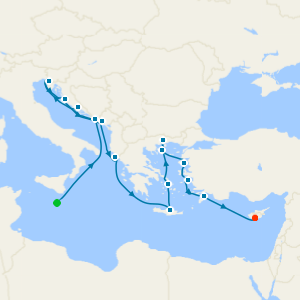 Islands & Bays of Croatia & Greece from Valetta