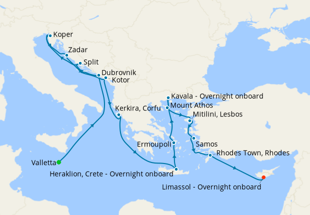 Cruise Itinerary Map