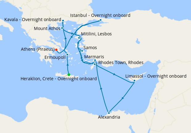 Cruise Itinerary Map