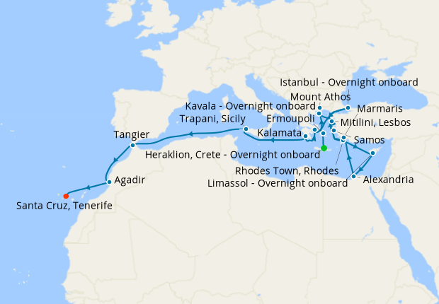 Cruise Itinerary Map