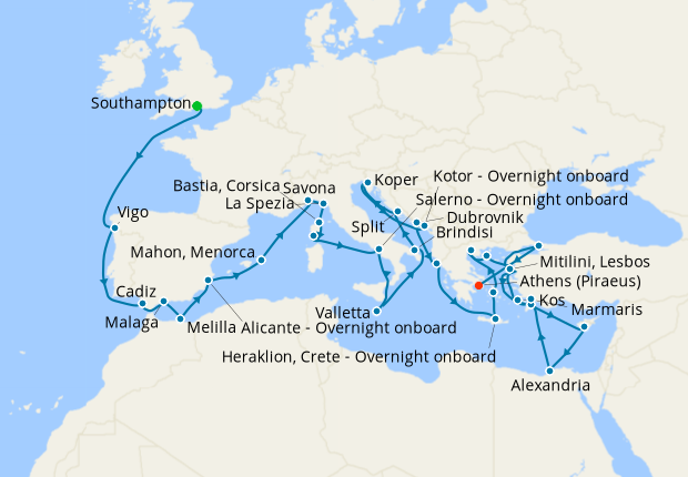 Cruise Itinerary Map
