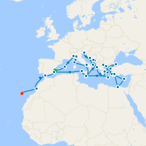 Italy & the Eastern Mediterranean from Alicante