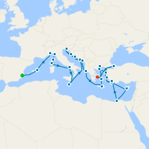 Italy with the Adriatic, Greece & Turkey from Alicante