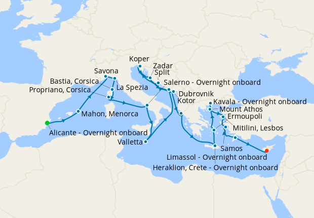 Cruise Itinerary Map