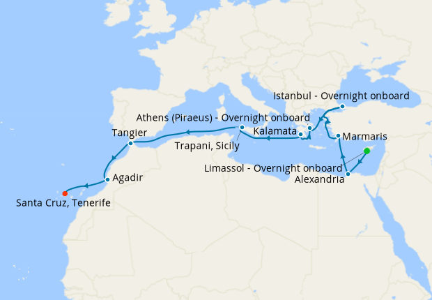 Cruise Itinerary Map