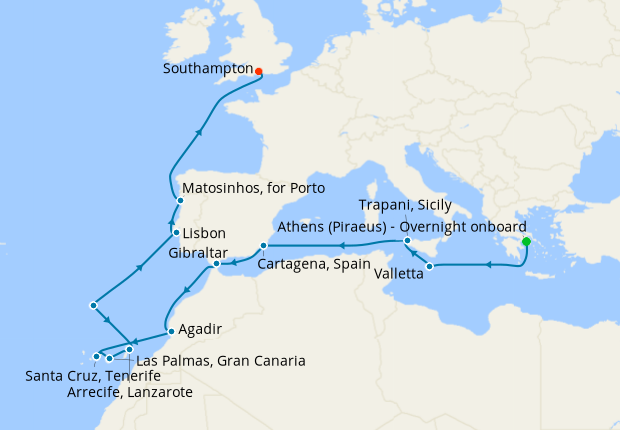 Cruise Itinerary Map
