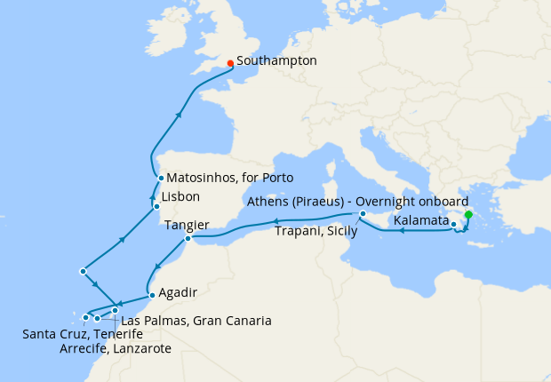 Cruise Itinerary Map