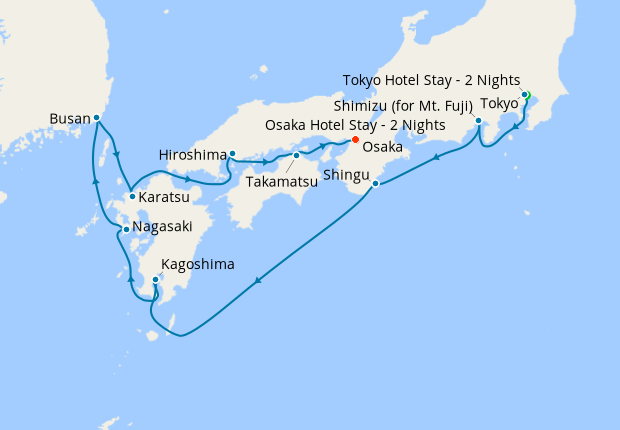 Cruise Itinerary Map