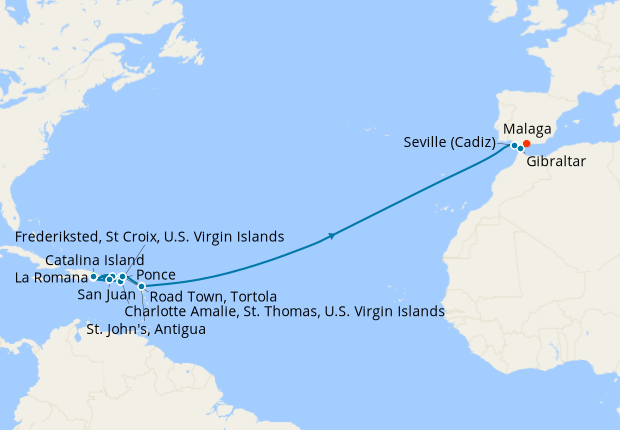 Cruise Itinerary Map