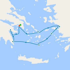 Treasures of the Greek Isles from Athens Fly Cruise.