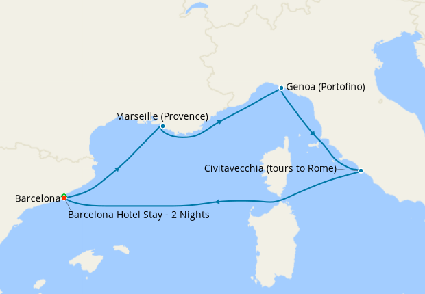 Cruise Itinerary Map
