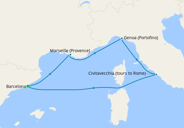 Cruise Itinerary Map