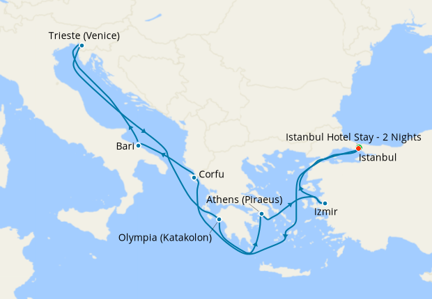 Cruise Itinerary Map