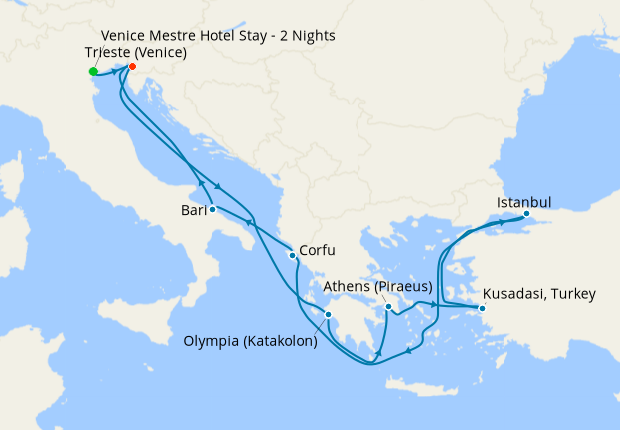 Cruise Itinerary Map