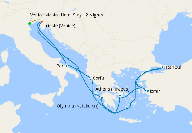 Cruise Itinerary Map