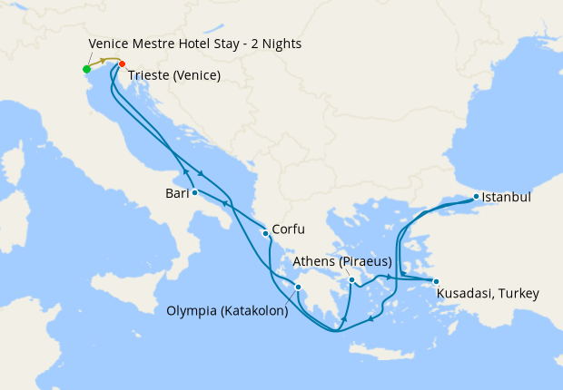 Cruise Itinerary Map