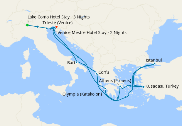 Cruise Itinerary Map