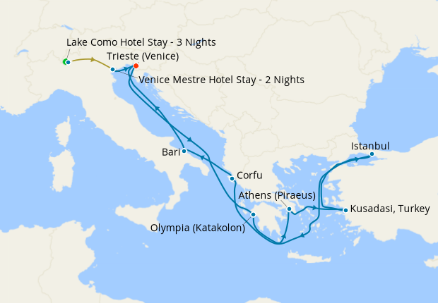 Cruise Itinerary Map