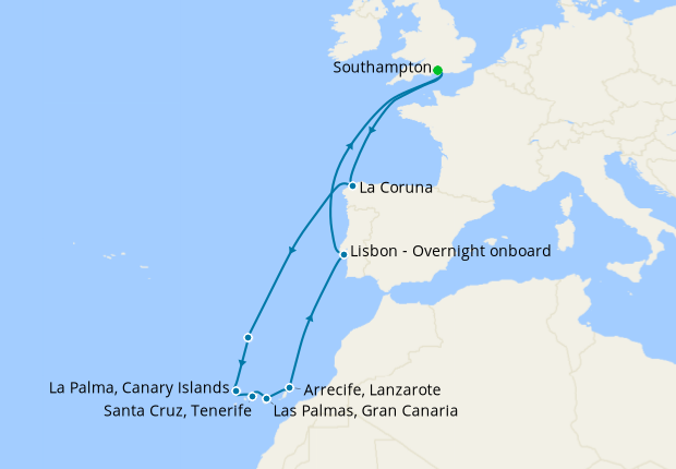 Cruise Itinerary Map