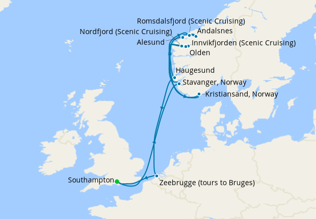 Cruise Itinerary Map