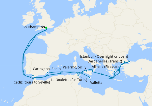 Cruise Itinerary Map